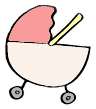 ベビーカーのイラスト